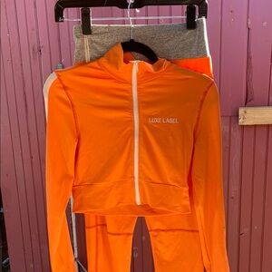 Luxe Label Orange Activewear Set